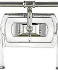 Lawrenceville Polished Chrome Two Light Bath Vanity With Hand Blown Clear Seeded Glass, Retro Industrial Style