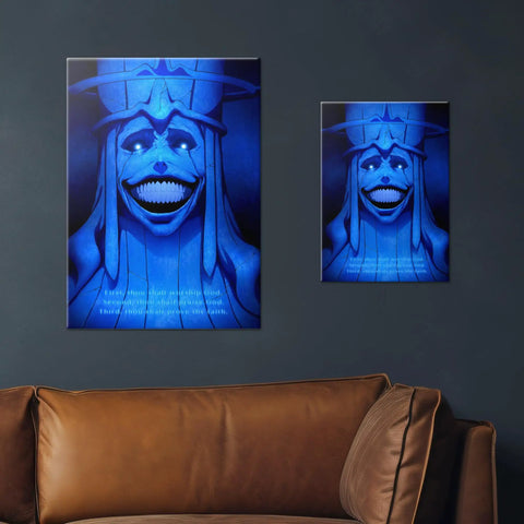 Legendary Solo Leveling God Statue Printed Metal Poster For Gamers And Anime Crew Rust Free Wall Art For Living Room