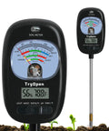 All In One Soil Test Kit With Moisture Meter, PH Meter, Sunlight Intensity Sensor, Fertility Status, And Temperature Readout close-up