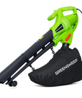 3 In 1 Leaf Blower Vacuum Mulcher For Quick Yard Cleanup With 10 Amp Electric Motor And 10 Gallon Collection Bag Lightweight Powerful