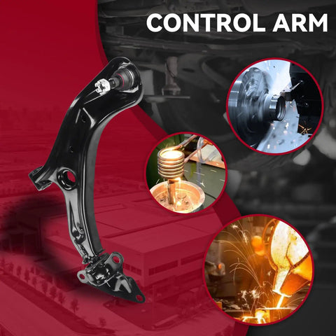 Upgrade Your Ride With A Fresh Frenzybro Front Lower Control Arm Kit Featuring 2 Arms Plus 4 Ball Joints And Sway Bar Links For Smoother Handling And Better Steering. black steel front lower control arm with ball joint