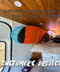 Wall Mounted Snowboard Surfboard Rack Set Vertical Wall Hanger Show off your Setup with surfboard in RV interior.