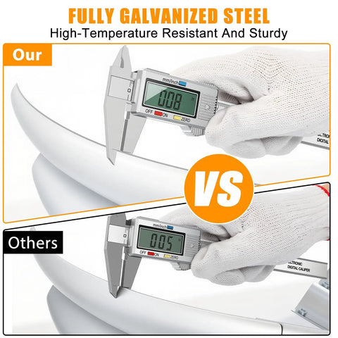 Comparison of material thickness for Beefy 48 Inch Fire Pit Ring Built From 0.8mm Galvanized Steel, Rust Resistant