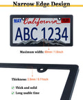Mountain Themed License Plate Frames Gray On Black Raised Mountain Design Plastic Car Tag Holder detail image