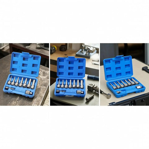 Bothyi Electric Screw Extractor Bolt Remover Set With High Carbon Steel Core And Firm Turning Action Perfect For Auto Repairs Workshop Projects Home Maintenance Diy Tasks And Serious Gear Heads Who Need Reliable Tools That Actually Grip Tough Stripped, blue case open