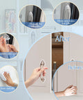 Acrylic Adhesive Handles Self Stick Pulls For Sliding Doors Shower Doors Cabinets And Drawers 2 Pack Clear with installation steps