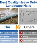 U Shape Drip Irrigation Stakes Pack Of 150 Heavy Duty Galvanized Garden Staples 6 Inch Rust Resistant Landscape Stakes For Securing Tubing Hoses Lawn Edges And Landscape Fabric Barrier comparison with inferior options