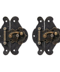 Vintage Zinc Alloy Buckle Latch 2 Piece Hasp Hardware For Jewelry Box Chest And Suitcase Rustproof Wearproof Old School Bronze Finish