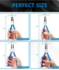 Four Pack CR-V Snap Ring Pliers Set Seven Inch Heavy Duty Internal And External Circlip Pliers With Straight And Bent Jaw in hand