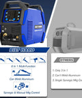 Six In One 250 Amp MIG Welder Workhorse For Aluminum And Steel Dual Voltage 110 And 220 Volt Portable Welding Machine