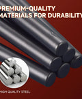 Close-up of black steel rods used in Pro Grade 3 Piece Prong Punch Tool Set For Leather Crafting, highlighting durable materials.