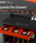 Cold Rolled Steel CNC Tool Holder Storage Organizer With Door, Built Tough Heavy Duty Rack For BT CAT HSK Capto Series Tools, Ideal For Warehouses And Machining Centers, open drawer with tool holders