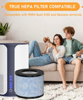 C102 MA-01CW True HEPA Replacement Filter For Miko Ibuki C102 Air Cleaner Purifier And Okaysou AirMic4S in living room