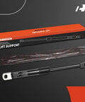 Top Tier Rear Center Luggage Lid Lift Supports For Can Am Spyder Rt Rts Roadster 2010 Through 2018 displayed with packaging and lift support.
