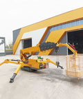 Killer Heavy Duty Hydraulic Crawler Crane With Telescopic Boom And Fly Jib engineered for tight spots lifting a basket outdoors.
