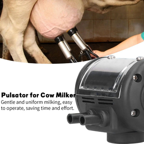 Two Exits Milking Pulsator For Dairy Farms And Milk Plants, Adjustable Pneumatic Milker Pulsator With L80 PA2 Plastic Outlet, Built To Last Plastic And Stainless Steel Build, Easy To Install, Lightweight And Portable mounted on a cow milking machine