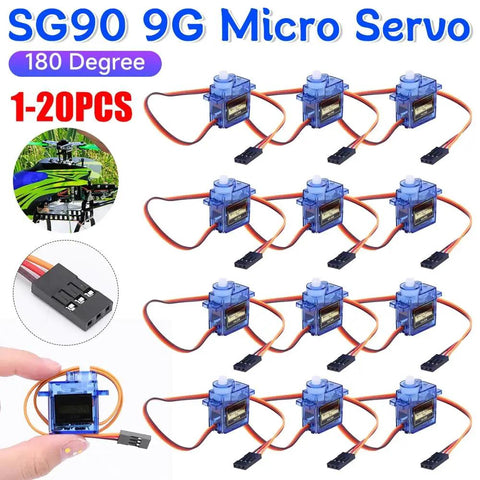 Ten Pack 9G Micro Servo Motors Kit For Arduino Projects And SG90 Micro Servos For RC Cars Boats Helicopters Planes With Metal Gear Upgrade