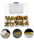 Carbon Steel Thread Repair Inserts Kit With Self Tapping Screws 50pc Wire Thread Repair Set For Damaged Threads Metric Size Assortment Easy Slotted Screw Sleeve Repairs No Brainer Quick Fix in plastic case
