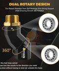 Dual Rotary 1 Inch NPT Fuel Hose Swivel for Quick Fuel Transfers 360 Degree Rotation at Both Ends Fits Pumps and Nozzles 2 Pack with Easy Angle Adjustment for Faster Mess Free Fueling, 1 inch NPT, zinc alloy
