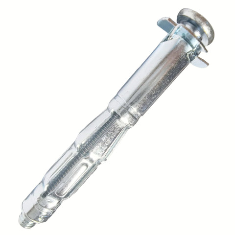 Hollow Wall Anchors Bolts 1/8 Inch Short 50 Pcs For Wall Thickness 3/8 To 1/2 Inch With Spider Leg Expansion Zinc Plated