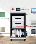 Commercial Grade 400 Watt Industrial Smoke Purifier And Fume Extractor Unit For Laser Marking Engraving Welding Workshops with filters and touch screen.