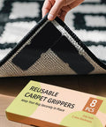 Eight Pack Non Slip Rug Grippers For Area Rugs Double Sided Rug Pads Corner Tape For Hardwood Floors