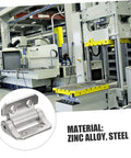 Close-up of SOLUSTRE nickel-damping cabinet hinge, zinc alloy/steel, for cabinet doors.