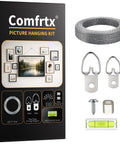 Picture Hanging Wire Kit With 100 Ft Braided Wire, 40 Small And 20 Heavy Duty D Ring Hangers, Screws, Aluminum Crimping Sleeves, And Level