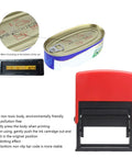 Compact Pro Grade Date Code Ink Stamp Tool With Solid Font Options For Industrial Control Supplies Fast Dependable Printing On Labels And Parts Long Lasting Font Stability For Up To Ten Years, red ABS body