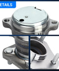 Close-up of Rear Wheel Bearing And Hub Assembly For 2007 To 2012 Nissan Sentra 2.0L I4 With ABS 4 Lug, showing mounting holes