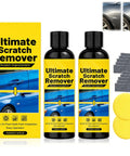 Auto Scratch Remover Paste Gives Your Sweet Ride A Top Shelf Shine Quick Compound Erases Gnarly Scratches Restores Factory Finish High Quality Detailing Polish Kit in yellow packaging with sponges.