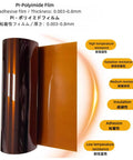 Polyimide Kapton Film Sheet For Lab Use, Available In 8x12 Inches Or 20x20 Inches, Thickness 0.002-1.0 Millimeter, High Temp Resistant