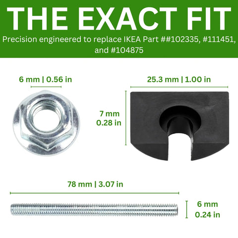 Superb Fit Crescent Nut And Threaded Pin Kit Hassle Free Replacement Hardware For Bedroom Frames Solid Steel Construction Top Shelf Gear Quick Fix For Wobbly Beds Smooth Diy Repairs Reliable Pack Of Four Pieces folks will love, includes crescent nut and threaded pin.