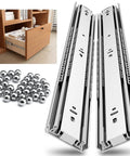 Beefy Heavy Duty 26 Inch Full Extension Drawer Slides With Ball Bearing No Lock, Ultra Smooth Kitchen Cabinet Runners, Rust Resistant Alloy Steel, Built For Heavy Load Drawers And Tool Chests, 26-inch steel ball-bearing slides