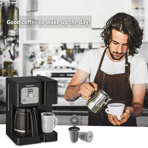 Barista using Reusable Filter Cup For Cuisinart HomeBarista Coffee Makers, Compatible With SS-RFC Series, 2-Pack