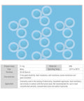 Dope Silicone O Rings Set 30 Pack 5mm Outer Diameter 2mm Inner Diameter 1.5mm Width VMQ Seal Gasket for Wide Sealing Applications Non Toxic Antistatic Waterproof Heat Resistant White, white silicone O-rings