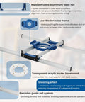 Pro Grade Slab Flattening Router Sled For Woodworking, Easy Setup Slab Jig That Fits Most Routers, DIY Router Sled For Wooden Slabs