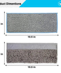 Dimensions of 8 Pack Washable Mopping Pads For iRobot Braava Jet M6 Ultimate Robot Mop showing 10.5x4.2 inches size
