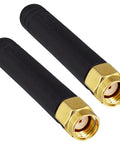 Twin Pack Ultra Compact Dual Band WiFi Antenna 2.4GHz 5.8GHz Omni Directional RP-SMA Male, Tiny High Gain 2dBi Antennas