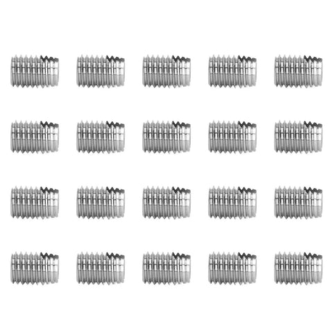 20 Pcs M6x1.0 And M10x1.5 Thread Inserts In 302 Stainless Steel Slotted Self Tapping Thread Repair Kit For Cars, Trains, Boats, And Home Appliances Heavy Duty Vibration Resistant, Shock Proof, High Tensile Strength. 20 stainless steel thread inserts