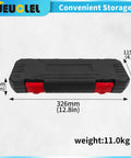 Magnetic Swivel Spark Plug Socket Set 3/8 Inch Drive 12 Point With Extension Kit Includes 14mm Four Inch Thin Wall 9/16 Inch Six Inch And 5/8 Inch Ten Inch Extensions For Quick Auto Fixes. black storage case
