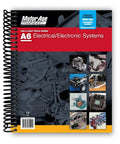 A6 Electrical Systems ASE Certification Prep Guide For Auto Technicians cover with car engine diagrams