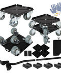 Upgrade To Pro Level Moving With FaHkns Large Furniture Dolly Featuring 5 Swivel Wheels And Brake for heavy loads, pry bar and gloves included.