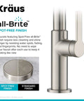 Game Changer Stainless Steel Pull Down Kitchen Faucet With Spot Free Brushed Finish demonstrating spot-free technology and sleek design.