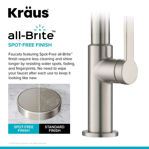 Game Changer Stainless Steel Pull Down Kitchen Faucet With Spot Free Brushed Finish demonstrating spot-free technology and sleek design.