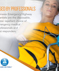 Emergency Highway Blanket Disposable Water Repellent With Full Coverage For Safety Highly Visible Yellow 54 Inch By 80 Inch Pack Of 50, used by professionals in emergencies.