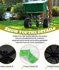 Beefed-Up Fertilizer Spreader Impeller And Spreader Cover Replacement Kit For Le-SCO 705699 091186 shown on high wheel spreader