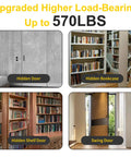 Hidden Pivot Hinge For Secret And Bookcase Doors 570 Lb Heavy Duty Invisible Door Hinge with installation examples