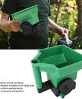 3L Handheld Lawn And Garden Spreader For Easy Seeding And Fertilizing Lightweight Seed And Fertilizer Spreader Tool held by person