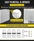 Tough As Nails 16 X 16 X 8 Inch Nema 4X Steel Electrical Box with wall installation hooks and accessories included.